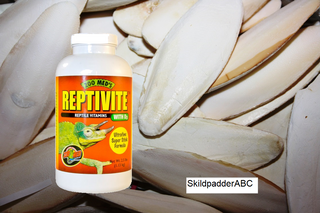ReptiVite er vores foretrukkende mineral- og vitaminpulver til alle skildpadder, og Sepiaskaller. SkildpaddeShop.dk