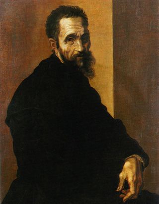 Michelangelo Buonarroti. Malet af Jacopino del Conte, cirka 1535. Olie på canvas. 98,5 x 68 cm.